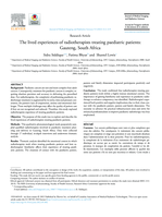 The lived experiences of radiotherapists treating paediatric patients: Gauteng, South Africa