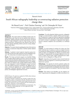 South African radiography leadership co-constructing radiation protection change ideas
