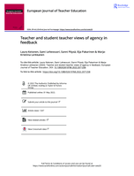 Teacher and student teacher views of agency in feedback