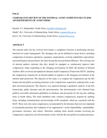 COMPARATIVE REVIEW OF THE INTERNAL AUDIT COMPETENCIES TO JOB ADVERTISEMENTS OF AUDIT FIRMS