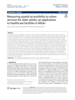 Measuring spatial accessibility to urban services for older adults: an application to healthcare facilities in Milan