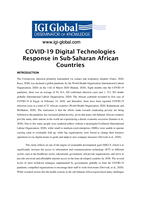 COVID-19 Digital Technology Response in Sub-Saharan African Countries