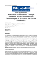 Adaptation to Pandemic Through Universal Access to Innovative Technologies: ICT Access for Future Pandemics