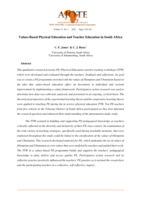 Values-Based Physical Education and Teacher Education in South Africa