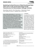 Modulating the Band Structure of Metal Coordinated Salen COFs and an In Situ Constructed Charge Transfer Heterostructure for Electrocatalysis Hydrogen Evolution