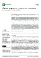 Be Nice to Thy Neighbors: Spatial Impact of Foreign Direct Investment on Poverty in Africa