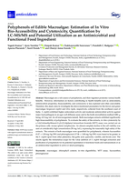 Polyphenols of Edible Macroalgae: Estimation of In Vitro Bio-Accessibility and Cytotoxicity, Quantification by LC-MS/MS and Potential Utilization as an Antimicrobial and Functional Food Ingredient