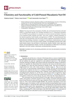 Chemistry and Functionality of Cold-Pressed Macadamia Nut Oil