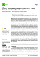 Evidence to Inform Resilience Policy in the SADC: Current Limitations and Future Research Areas