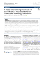 A model for examining middle school students’ STEM integration behavior in a national technology competition