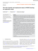 The role of gender and employment status in MOOC learning: An exploratory study