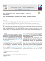 Lived experiences of family members caring for a relative with mental illness