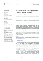 Photodynamic therapy of lung cancer, where are we?