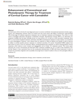 Enhancement of Conventional and Photodynamic Therapy for Treatment of Cervical Cancer with Cannabidiol