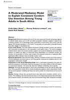 A Moderated Mediation Model to Explain Consistent Condom Use Intention Among Young Adults in South Africa