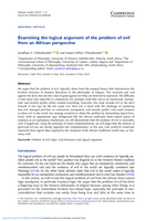 Examining the logical argument of the problem of evil from an African perspective