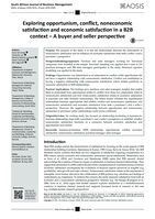 Exploring opportunism, conflict, noneconomic satisfaction and economic satisfaction in a B2B context – A buyer and seller perspective