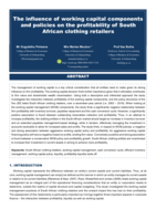 The influence of working capital components and policies on the profitability of South African clothing retailers