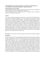 Understanding Preservice Teachers’ Reluctance to Use of Online Learning Platforms to Teach Individuals with Intellectual Disability