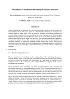 The influence of social media advertising on consumer behaviour