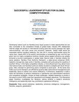 SUCCESSFUL LEADERSHIP STYLES FOR GLOBAL COMPETITIVENESS