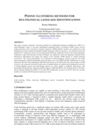 PHONE CLUSTERING METHODS FOR MULTILINGUAL LANGUAGE IDENTIFICATION