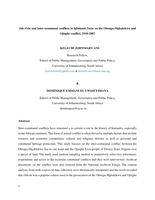 Ode-Eshi and inter-communal conflicts in Igboland: focus on the Obeagu-Mgbalukwu and Ojiegbe conflict, 1910-2007 KELECHI JOHNMARY ANI