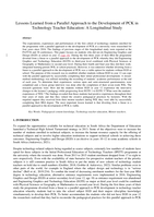 Lessons Learned from a Parallel Approach to the Development of PCK in Technology Teacher Education: A Longitudinal Study