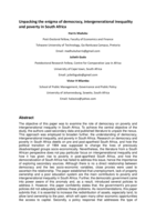 Unpacking the enigma of democracy, intergenerational inequality and poverty in South Africa