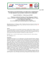 THE EFFECTS OF DOWNSIZING ON EMPLOYEE COMMITMENT IN THE FREIGHT MANAGEMENT SERVICES IN ZIMBABWE