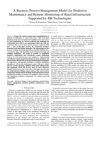 A Business Process Management Model for Predictive Maintenance and Remote Monitoring of Rural Infrastructure Supported by 4IR Technologies