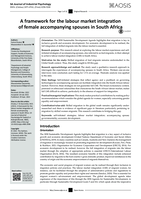 A framework for the labour market integration of female accompanying spouses in South Africa