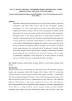SOCIAL RENTAL HOUSING AND EMPOWERMENT: BENEFICIARY VOICES FROM GAUTENG PROVINCE IN SOUTH AFRICA Social rental housing and empowerment: Beneficiary voices from Gauteng province in South Africa