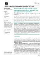 Thermal effect of high-velocity particle impingements on coating quality in cold gas dynamic spray operations