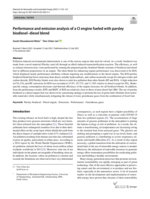 Performance and emission analysis of a CI engine fueled with parsley biodiesel–diesel blend