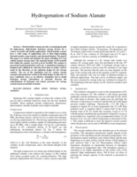 Hydrogenation of Sodium Alanate