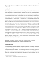 Human rights, democracy and Western aid donors' double standards in Africa: The case of Rwanda 