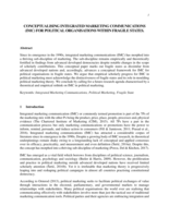 Conceptualising Integrated Marketing Communications (IMC) for political organisations within fragile states