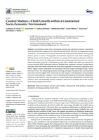 Context Matters—Child Growth within a Constrained Socio-Economic Environment