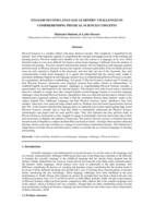 ENGLISH SECOND LANGUAGE LEARNERS' CHALLENGES IN COMPREHENDING PHYSICAL SCIENCES CONCEPTS