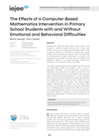 The Effects of a Computer-Based Mathematics Intervention in Primary School Students with and Without Emotional and Behavioral Difficulties
