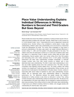 Place Value Understanding Explains Individual Differences in Writing Numbers in Second and Third Graders But Goes Beyond