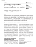 Improving Numeracy Skills in First Graders with low performance in early numeracy: A Randomized Controlled Trial
