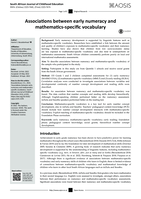 Associations between early numeracy and mathematics-specific vocabulary