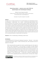 Researching students’ epistemic access under Covid-19: Epistemological and methodological challenges