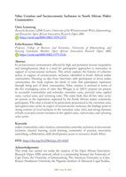 Value Creation and Socioeconomic Inclusion in South African Maker Communities