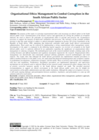 Organisational Ethics Management to Combat Corruption in the South African Public Sector