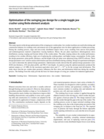 Optimisation of the swinging jaw design for a single toggle jaw crusher using finite element analysis