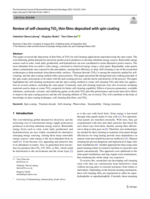 Review of self‑cleaning TiO2 thin films deposited with spin coating