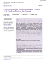 Multiagency safeguarding arrangements during and beyond the Covid‐19 pandemic: Identifying shared learning